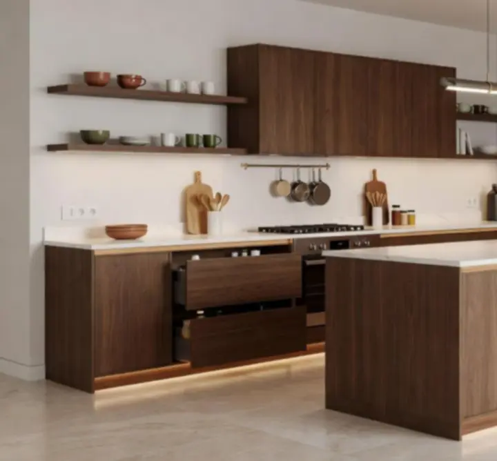 Nowoczesna elegancka kuchnia zaprojektowana przez Kitchen Homeware