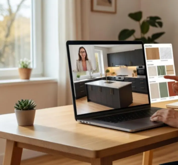 Konsultacja online dotycząca projektu nowoczesnej kuchni